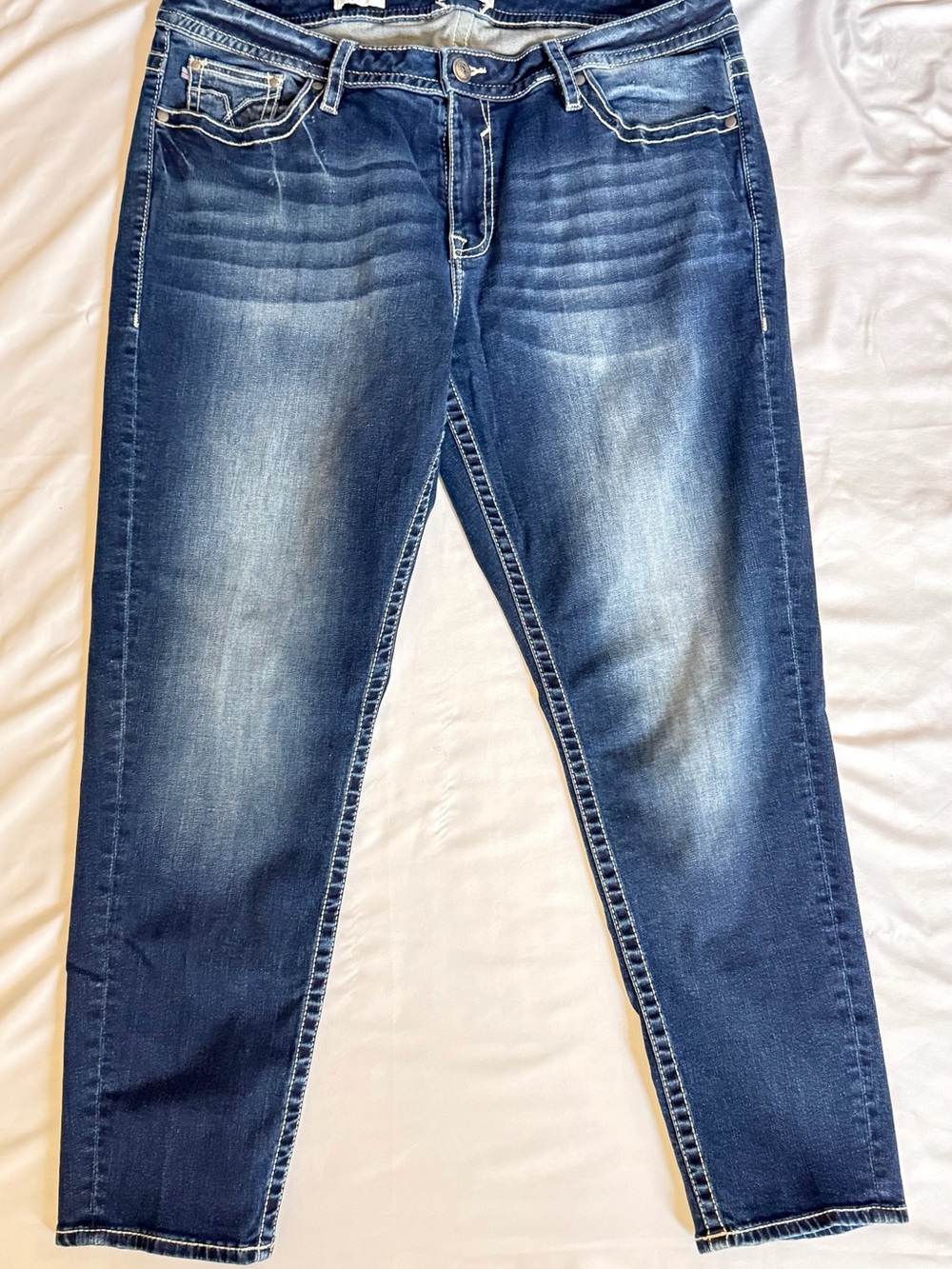 Vigoss Women's Skinny Jeans - Medium Blue Faded Wash